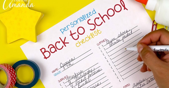 Back to School Checklist – Free Printable!