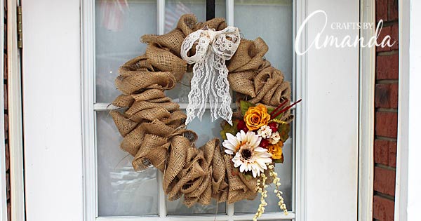 Burlap Wreath: How to Make a Burlap Wreath Using a Coat Hanger