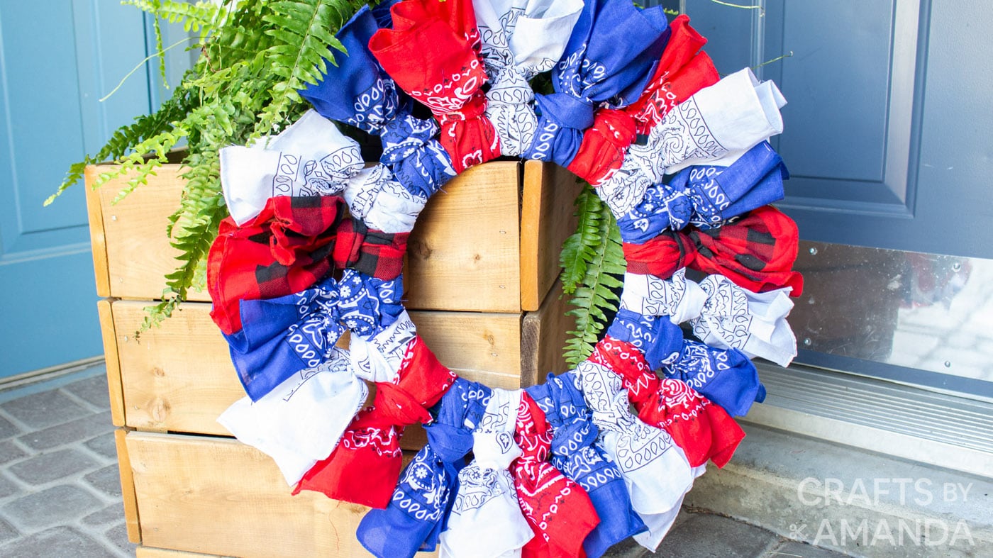 Patriotic Bandana Wreath