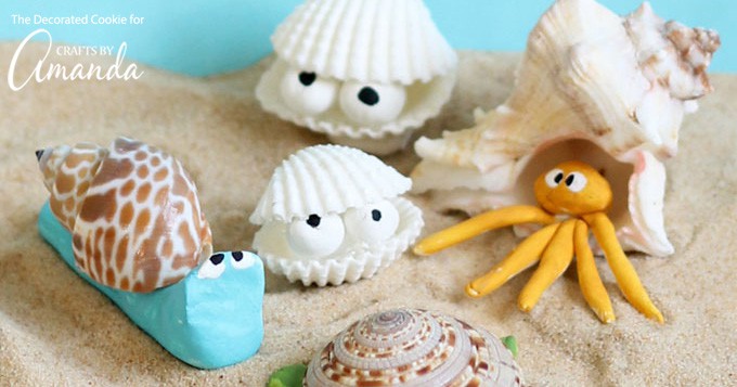 Sea Shell Creatures: an easy and adorable beach craft!