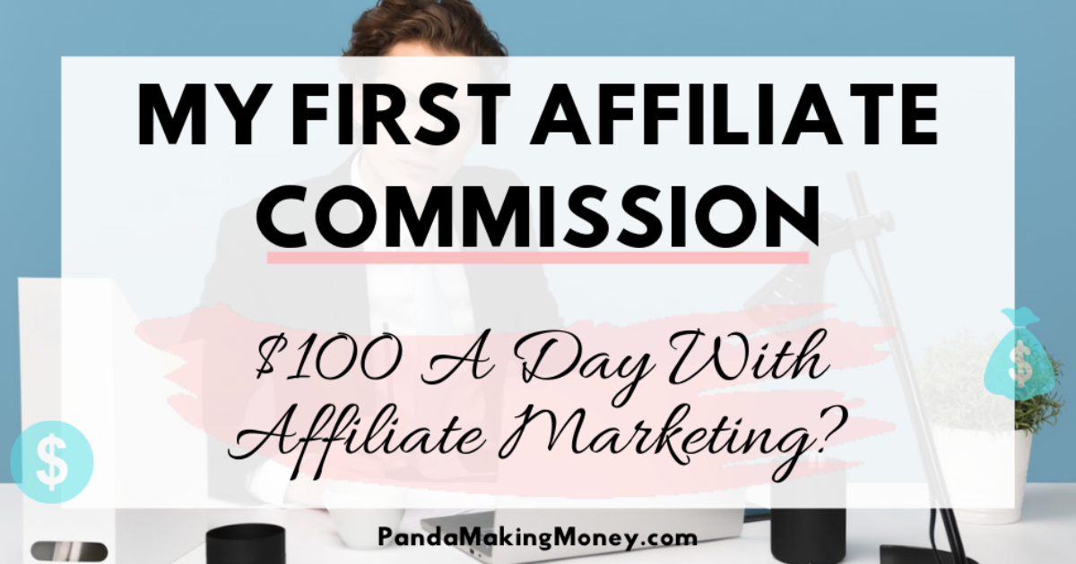My First Affiliate Commission ($100 A Day With Affiliate Marketing?)